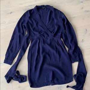 ASOS purple dress with tie